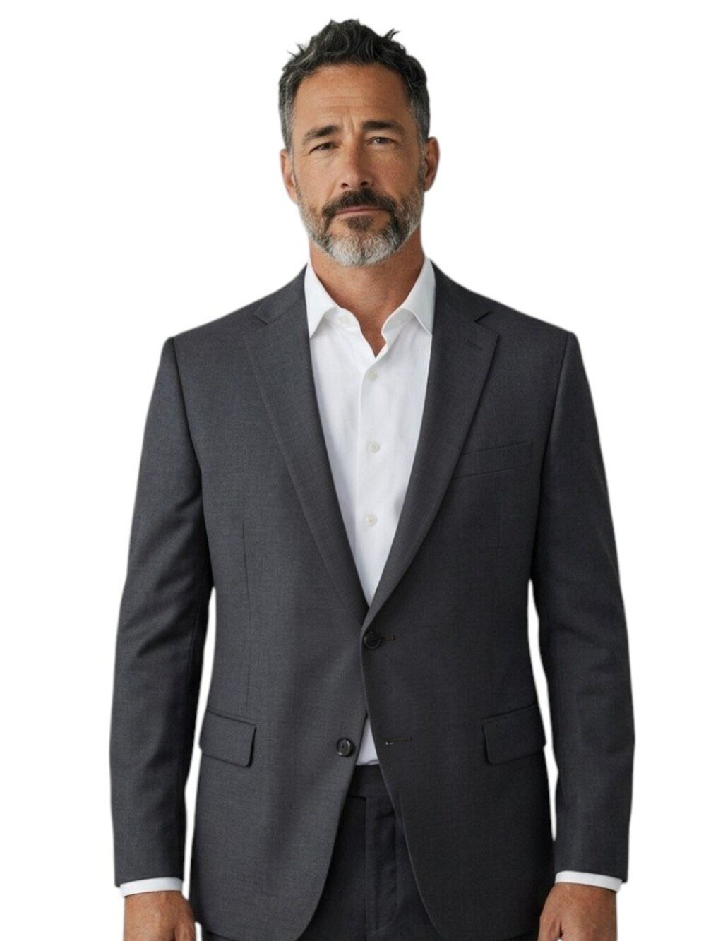 Carlo Lusso Blazer Mens 42R‎ Slim Gray Classic High Twist Super Deluxe Microtech